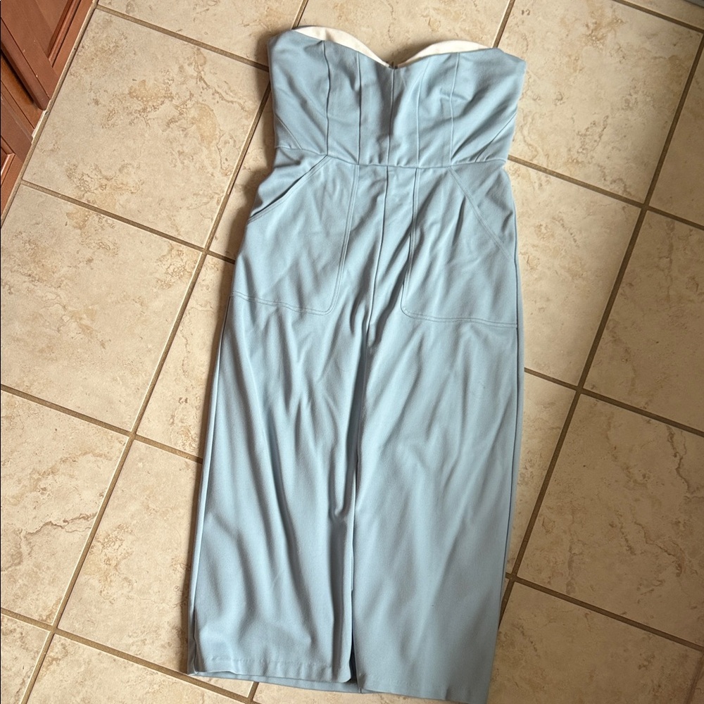 Hutch Light Blue Strapless Dress